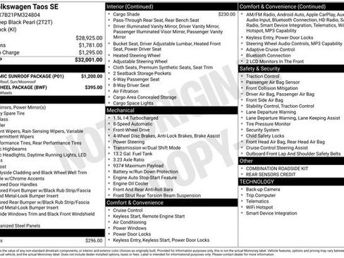Certified 2023 Volkswagen Taos SE w/ Panoramic Sunroof Package image 28
