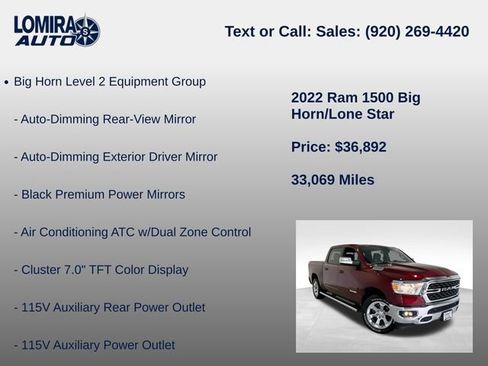 Used 2022 RAM 1500 Big Horn AWD/4WD image 14