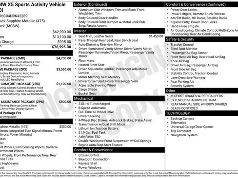 Used 2022 BMW X5 xDrive40i w/ M Sport Package image 60