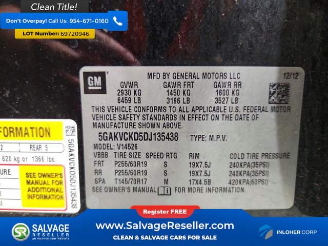 Used 2013 Buick Enclave Leather w/ Trailering Provision Package AWD/4WD image 17