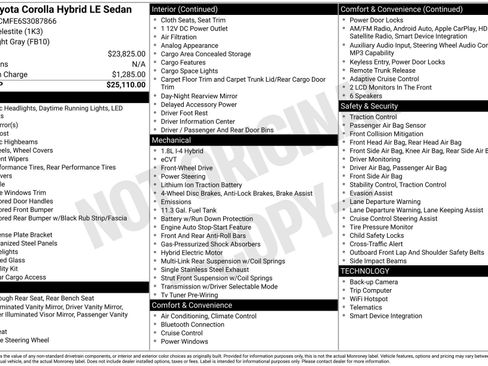 Certified 2025 Toyota Corolla LE FWD image 32