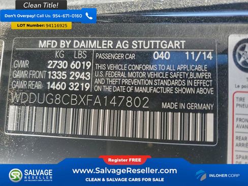 Used 2015 Mercedes-Benz S 550 Sedan image 16