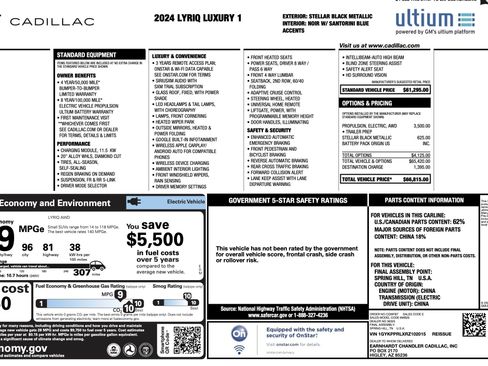 Used 2024 Cadillac Lyriq Luxury AWD/4WD image 2