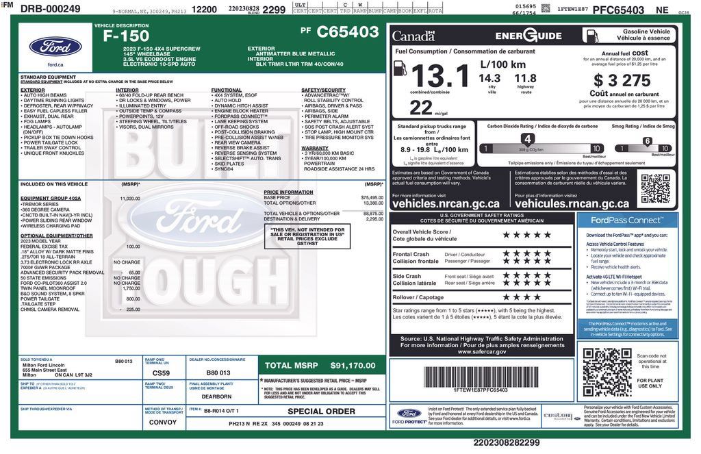 Used 2023 Ford F150 Tremor w/ Equipment Group 402A High AWD/4WD image 22