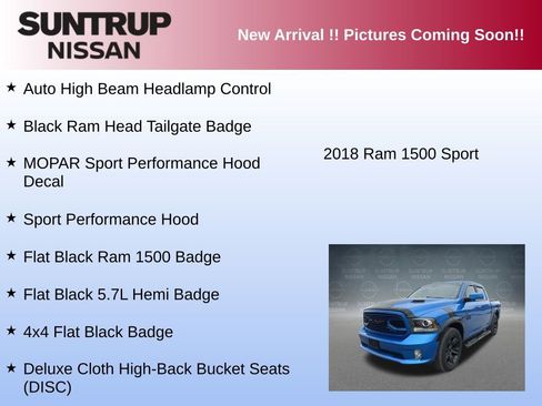 Used 2018 RAM 1500 Sport w/ Hydro Blue Sport Package image 12