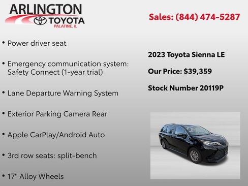 Used 2023 Toyota Sienna LE FWD image 4