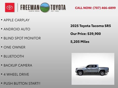 Used 2025 Toyota Tacoma SR5 AWD/4WD image 5