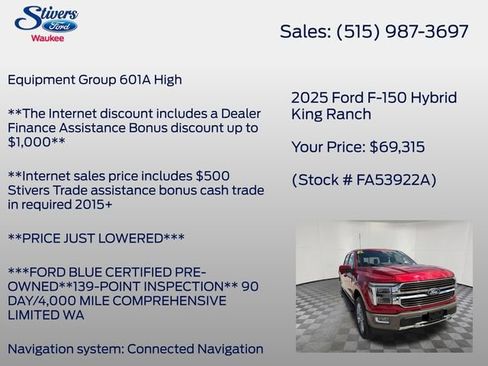 Certified 2025 Ford F150 King Ranch AWD/4WD image 8