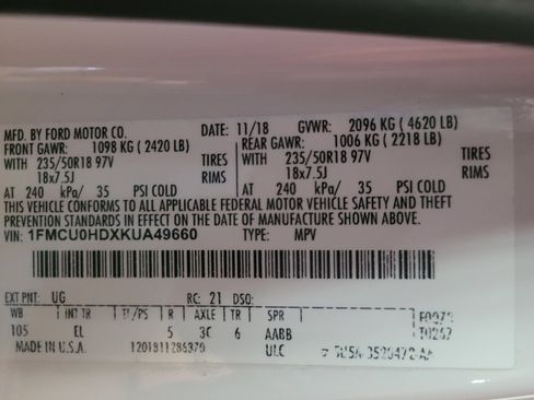 Used 2019 Ford Escape SEL FWD image 33