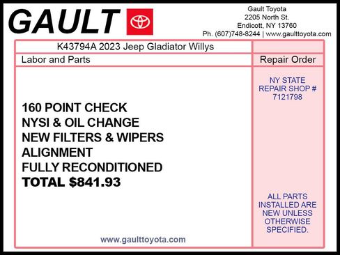 Used 2023 Jeep Gladiator Sport AWD/4WD image 2