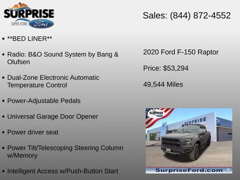 Used 2020 Ford F150 Raptor w/ Equipment Group 802A Luxury AWD/4WD image 18