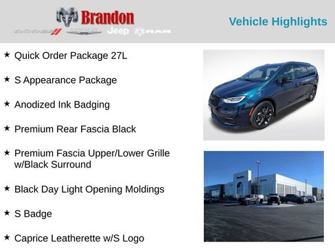 Used 2024 Chrysler Pacifica Touring-L w/ S Appearance Package AWD/4WD image 2