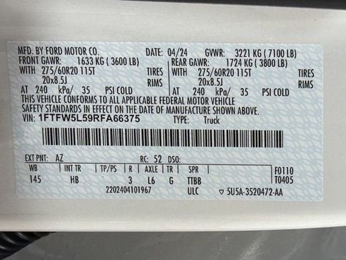 Used 2024 Ford F150 Lariat w/ Bed Utility Package AWD/4WD image 14