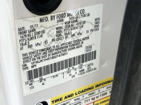 Used 2011 Ford Expedition EL XLT w/ 201A Rapid Spec Order Code image 10