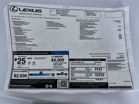 New 2026 Lexus RX 350 Premium w/ Convenience Package FWD image 9
