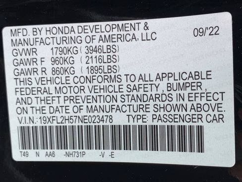 Certified 2022 Honda Civic LX image 33