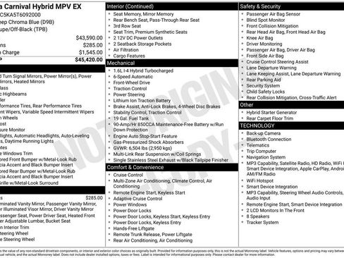 Used 2026 Kia Carnival EX FWD image 43