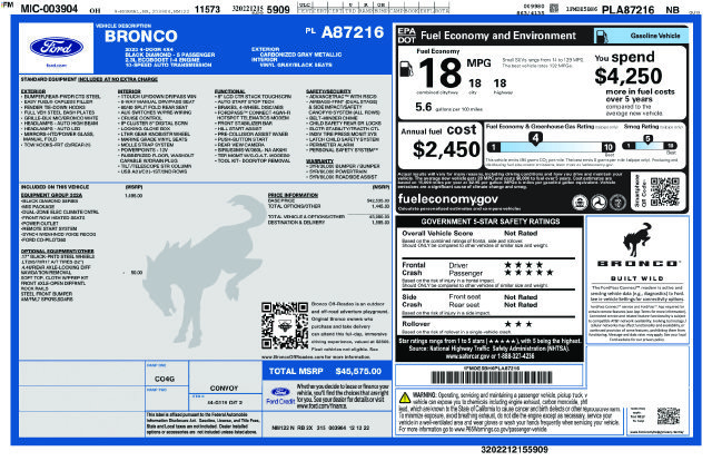 Used 2023 Ford Bronco Black Diamond AWD/4WD image 32