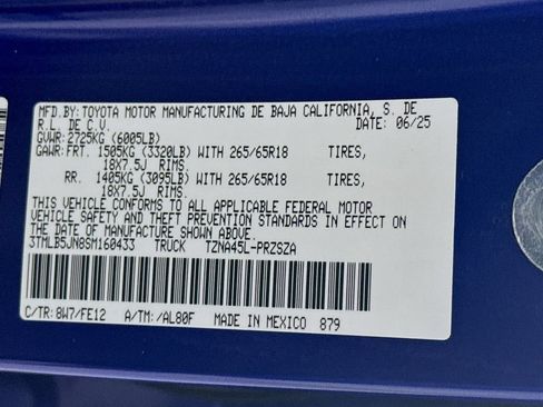 Certified 2025 Toyota Tacoma TRD Sport AWD/4WD image 37