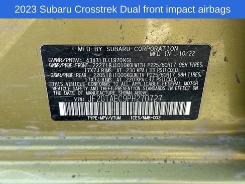 Used 2023 Subaru Crosstrek 2.0i Premium AWD/4WD image 19