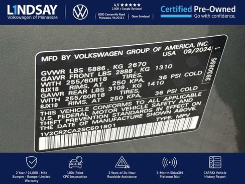 Used 2025 Volkswagen Atlas Peak Edition SE image 26