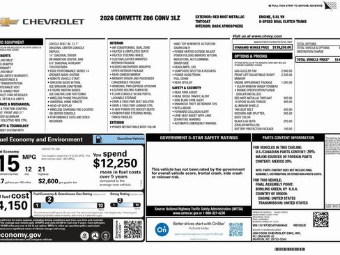 Used 2026 Chevrolet Corvette Z06 image 2