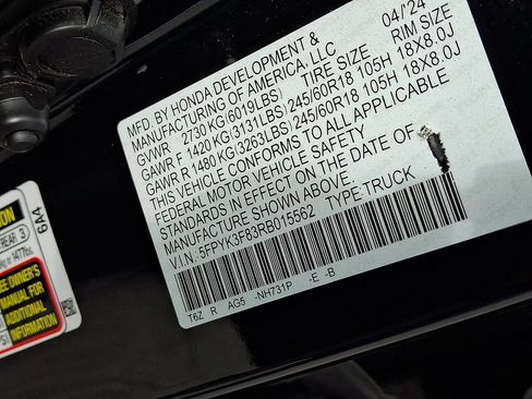 Certified 2024 Honda Ridgeline Black Edition image 30
