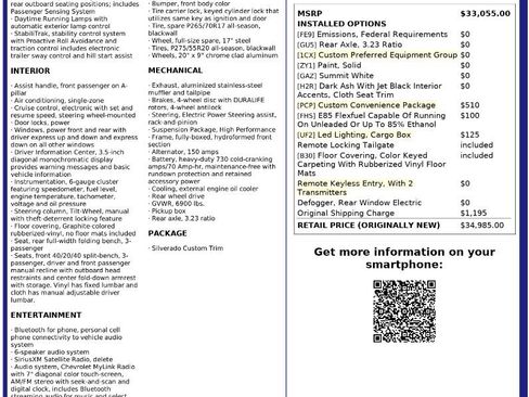 Used 2016 Chevrolet Silverado 1500 Custom w/ Custom Convenience Package image 2