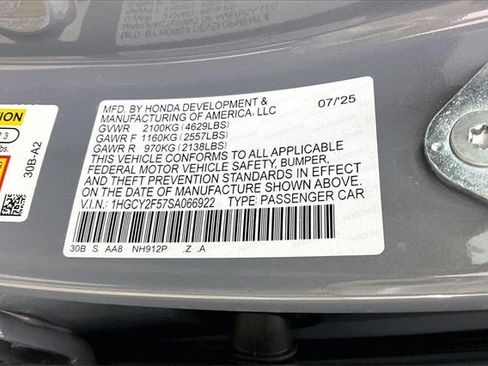 Certified 2025 Honda Accord Sport image 33