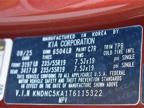 New 2026 Kia Carnival EX image 40