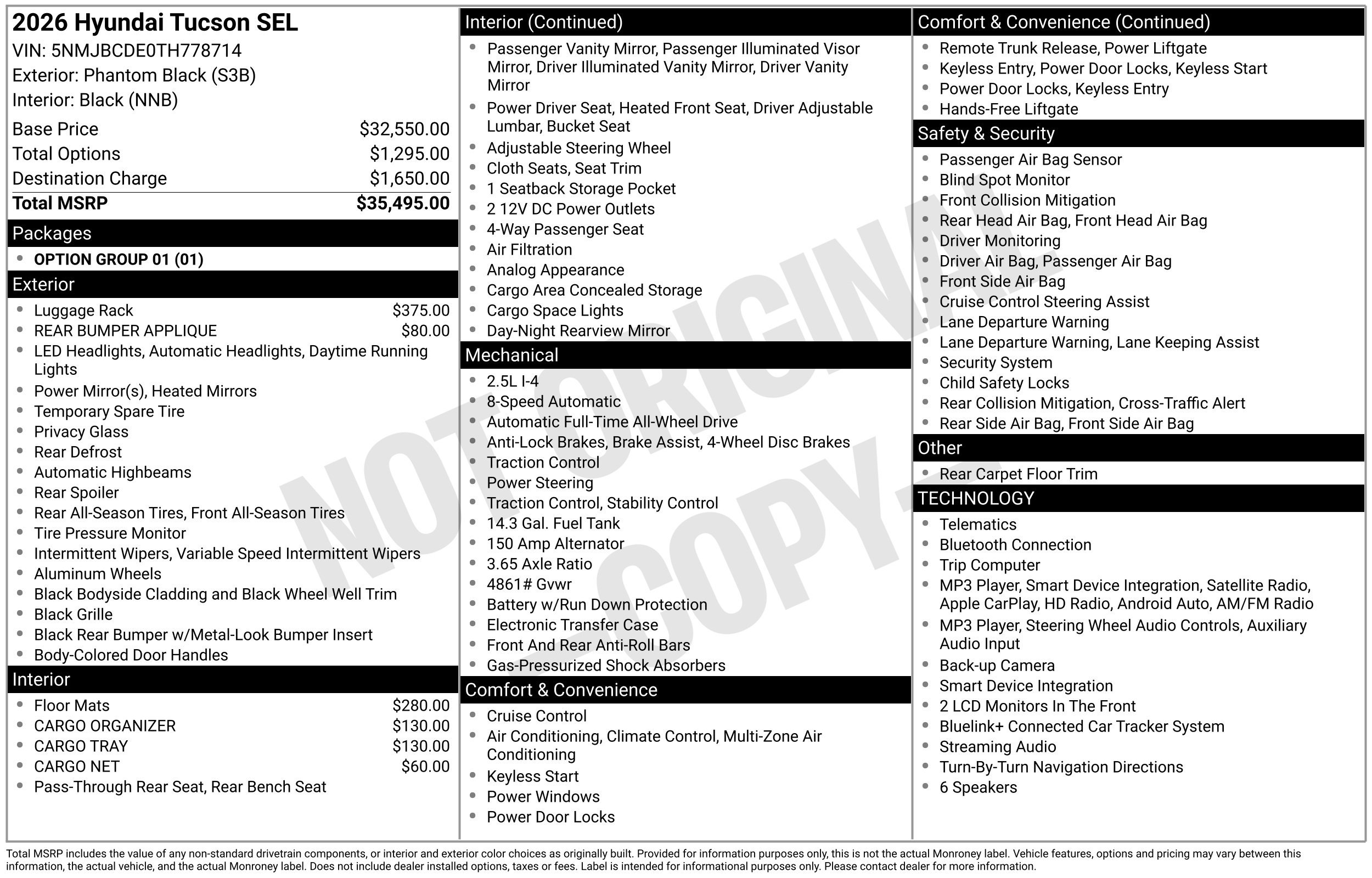 New 2026 Hyundai Tucson SEL AWD/4WD image 3