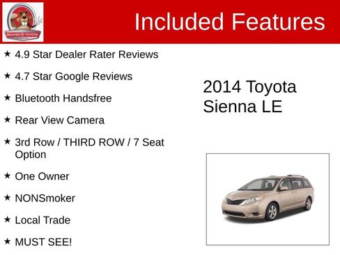 Used 2014 Toyota Sienna LE FWD image 4