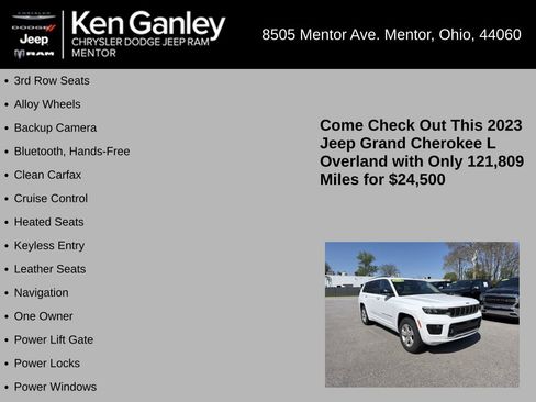 Used 2023 Jeep Grand Cherokee L Overland w/ Advanced Protech Group III AWD/4WD image 5
