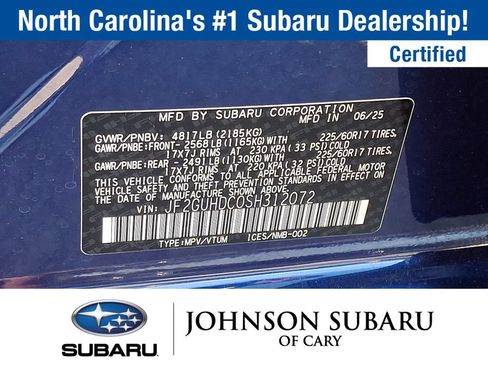 Certified 2025 Subaru Crosstrek 2.5i Premium AWD/4WD image 18