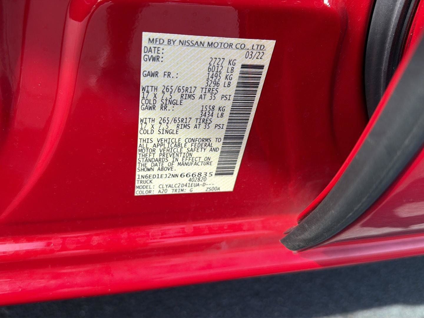 Used 2022 Nissan Frontier SV w/ SV Premium Package RWD image 41