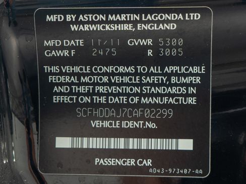 Used 2012 Aston Martin Rapide RWD image 20