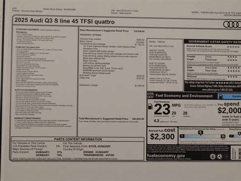 New 2025 Audi Q3 2.0T Premium image 32