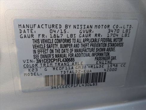 Used 2015 Nissan Versa Note SV w/ SV Convenience Package FWD image 23