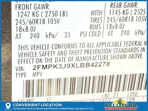 Certified 2020 Ford Edge SEL w/ Convenience Package image 36