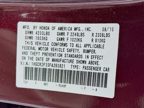 Used 2015 Honda Accord LX image 12