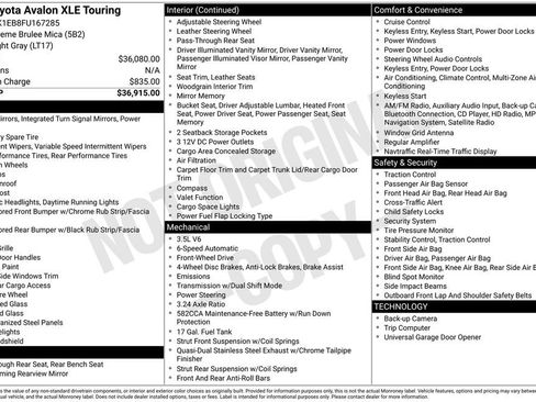 Used 2015 Toyota Avalon XLE Touring image 32