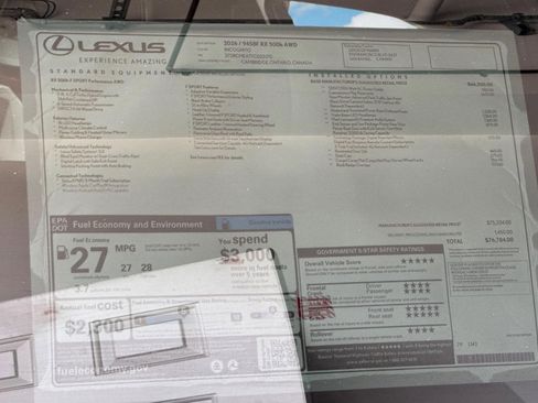 New 2026 Lexus RX 500h F Sport AWD/4WD image 29