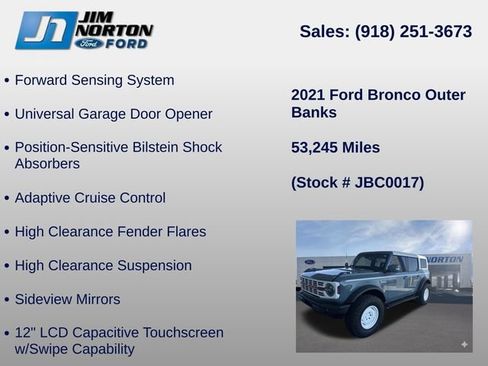 Used 2021 Ford Bronco Outer Banks w/ Sasquatch Package AWD/4WD image 25