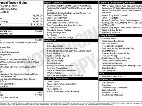 Used 2023 Hyundai Tucson N Line w/ Cargo Package image 40