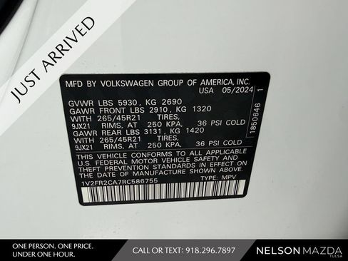 Used 2024 Volkswagen Atlas SEL Premium R-Line AWD/4WD image 56