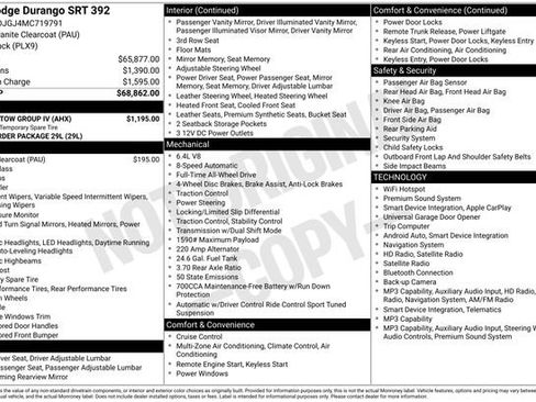 Used 2021 Dodge Durango SRT w/ Trailer Tow Group IV AWD/4WD image 40
