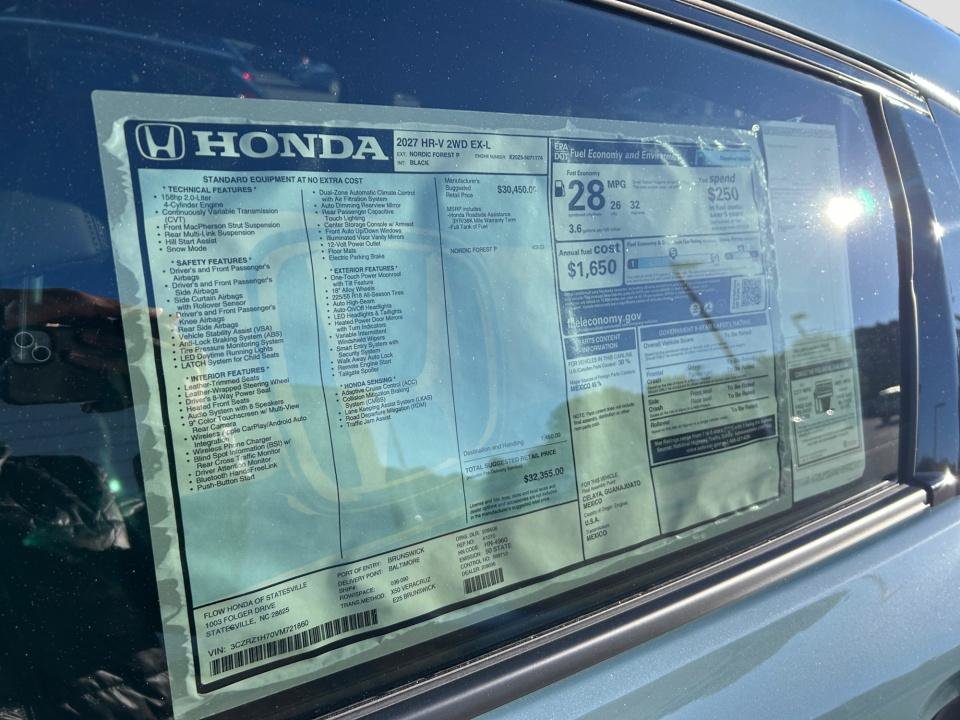 New 2027 Honda HR-V EX-L image 33