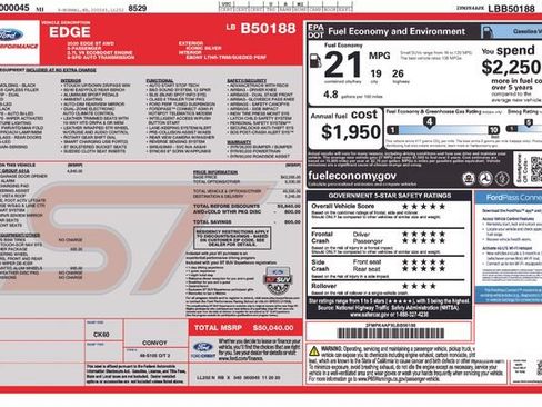 Used 2020 Ford Edge ST w/ Equipment Group 401A AWD/4WD image 18
