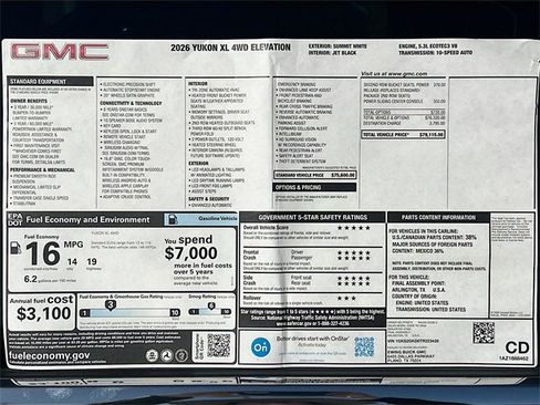 New 2026 GMC Yukon XL Elevation image 21