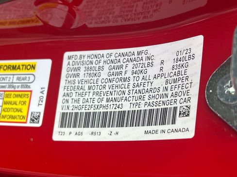 Certified 2023 Honda Civic Sport image 36